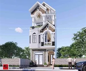 Thi công trọn gói nhà phố tân cổ điển 1 trệt 2 lầu tại Phan Thiết, Bình Thuận